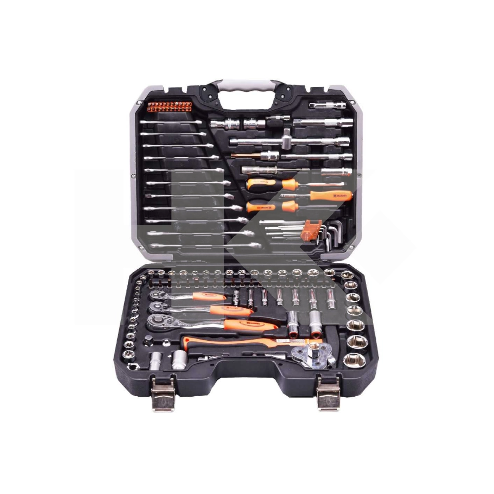MALETA DE HERRAMIENTAS ELECTRICA 122 PZS. NEGRA HARDEN