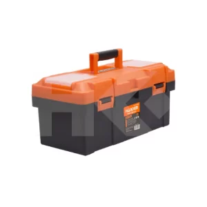 CAJA ORGANIZADORA HERRAMIENTAS400X210X190MM NEGRA CON NARANJA