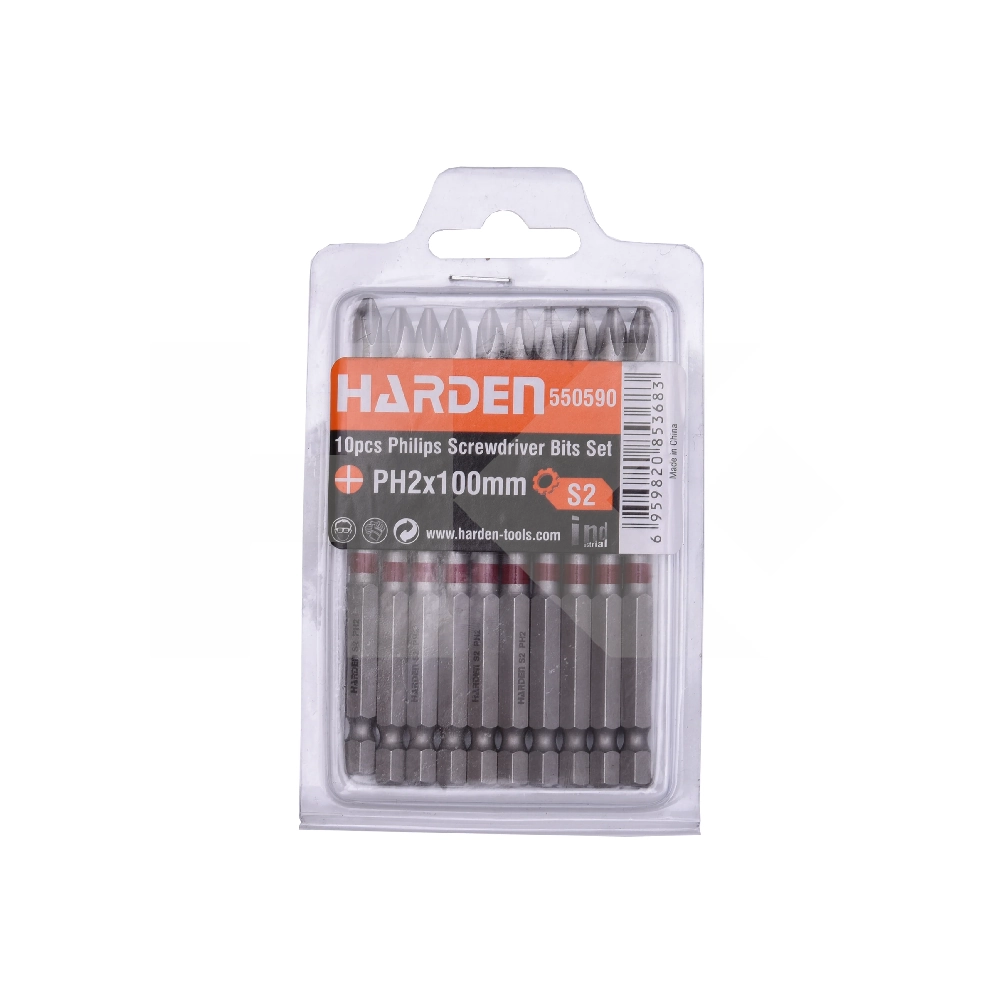 DESATORNILLADOR PUNTAS PH2 X 100MM 10 PIEZAS HARDEN