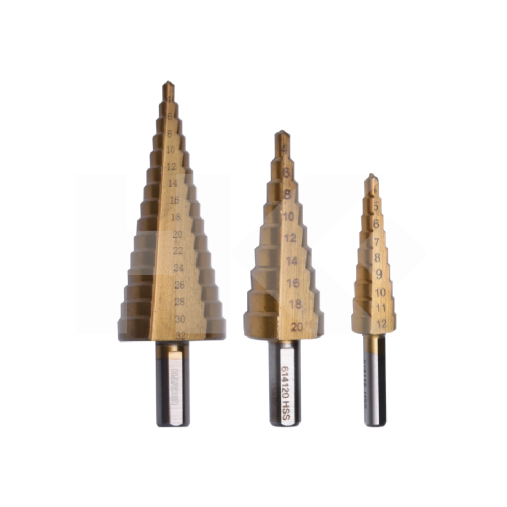 BROCA CONICA SET 3 PIEZAS HSS HARDEN