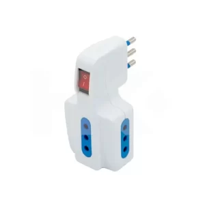 ENCHUFE TRIPLE PHILCO CON INTERR. 10A 250VAC BLANCO