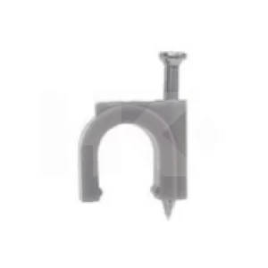 GRAMPA PARA CABLE RG-6 BLANCA 6MM 100PCS.
