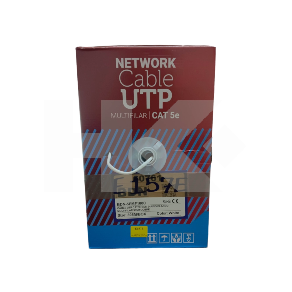 CABLE UTP CAT5E MULTIFILAR BLANCO 100% COBRE
