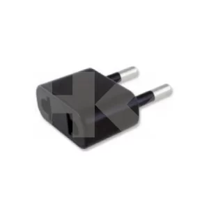 ADAPTADOR ENCHUFE USA/EUROPEO A NORMAL NEGRO