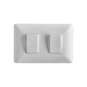 PLACA INTERRUPTOR DOBLE BLANCO