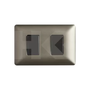 INTERRUPTOR PLACA DOBLE 9/15 10A CAFE