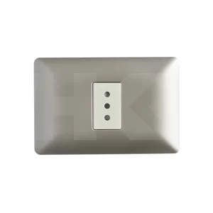 ENCHUFE HEMBRA PLACA SIMPLE 10A CHAMPAGNE
