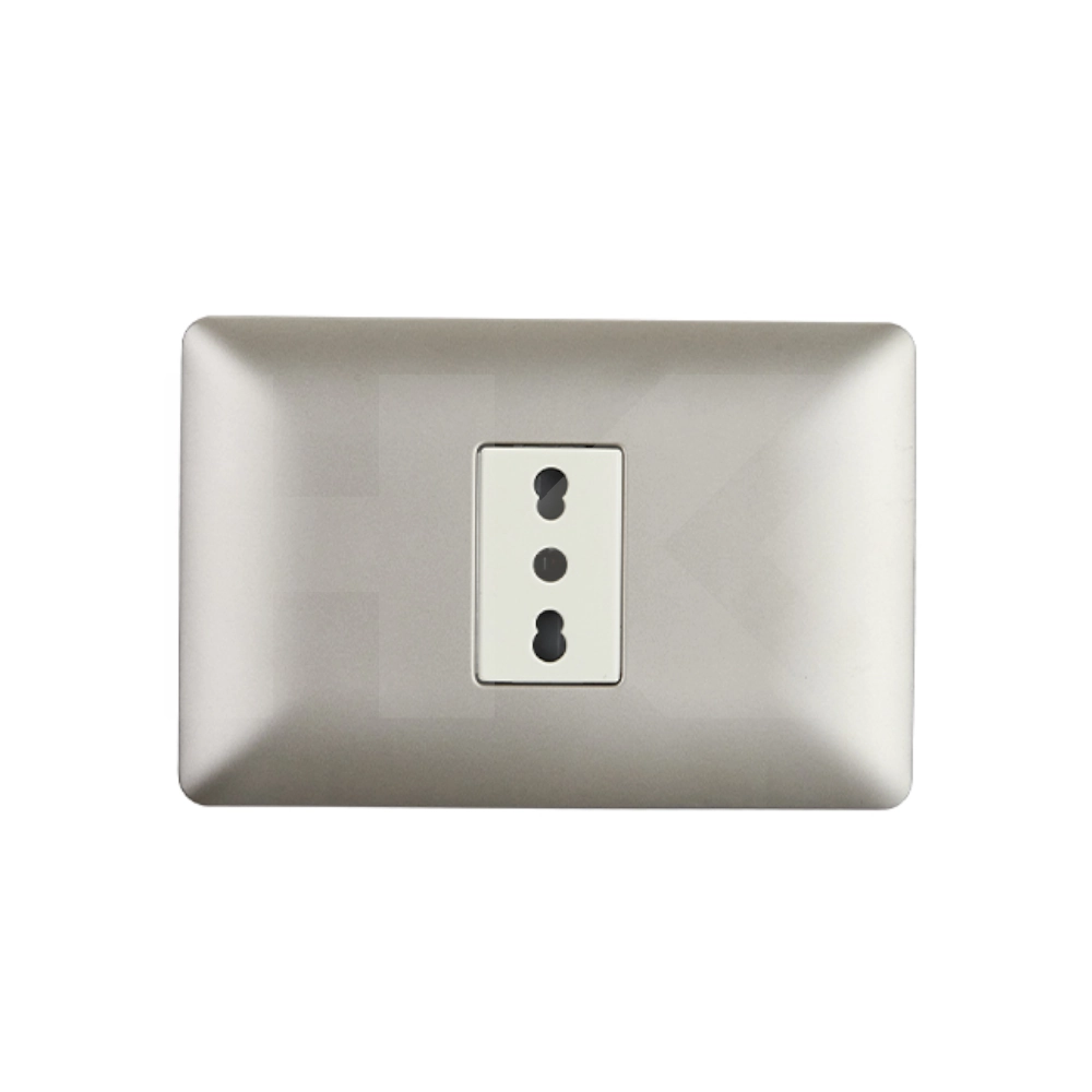 PLACA ENCHUFE HEMBRA SIMPLE 2P+T 10-16A CHAMPAGNE