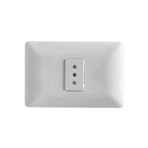PLACA ENCHUFE HEMBRA 2P+T SIMPLE BLANCO