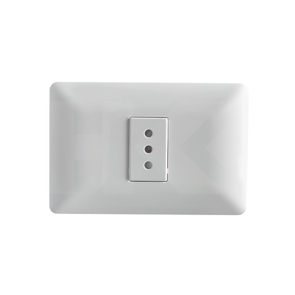 PLACA ENCHUFE HEMBRA 2P+T SIMPLE BLANCO