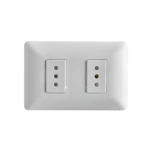 PLACA ENCHUFE HEMBRA DOBLE BLANCO