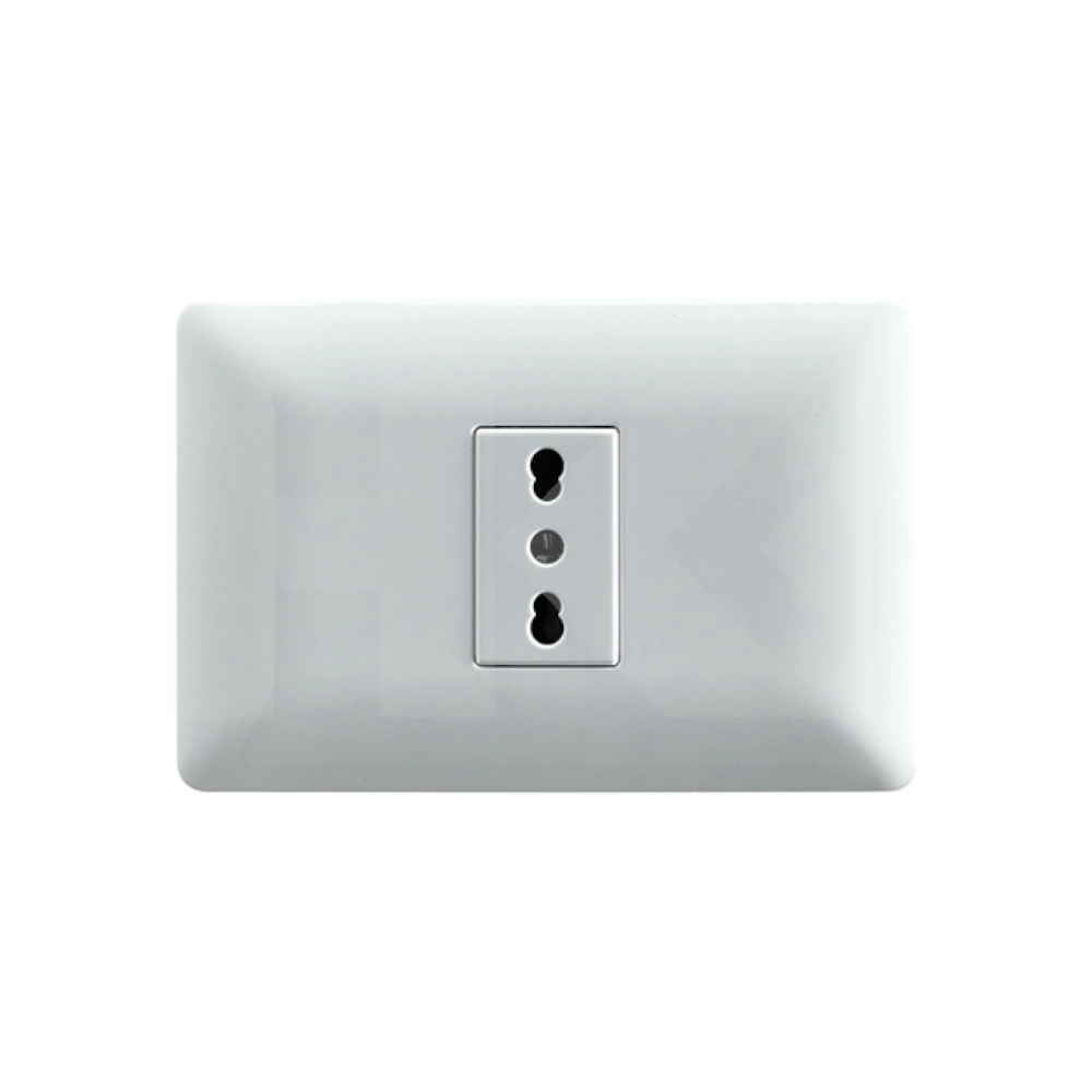 PLACA ENCHUFE HEMBRA SIMPLE 10-16A BLANCO