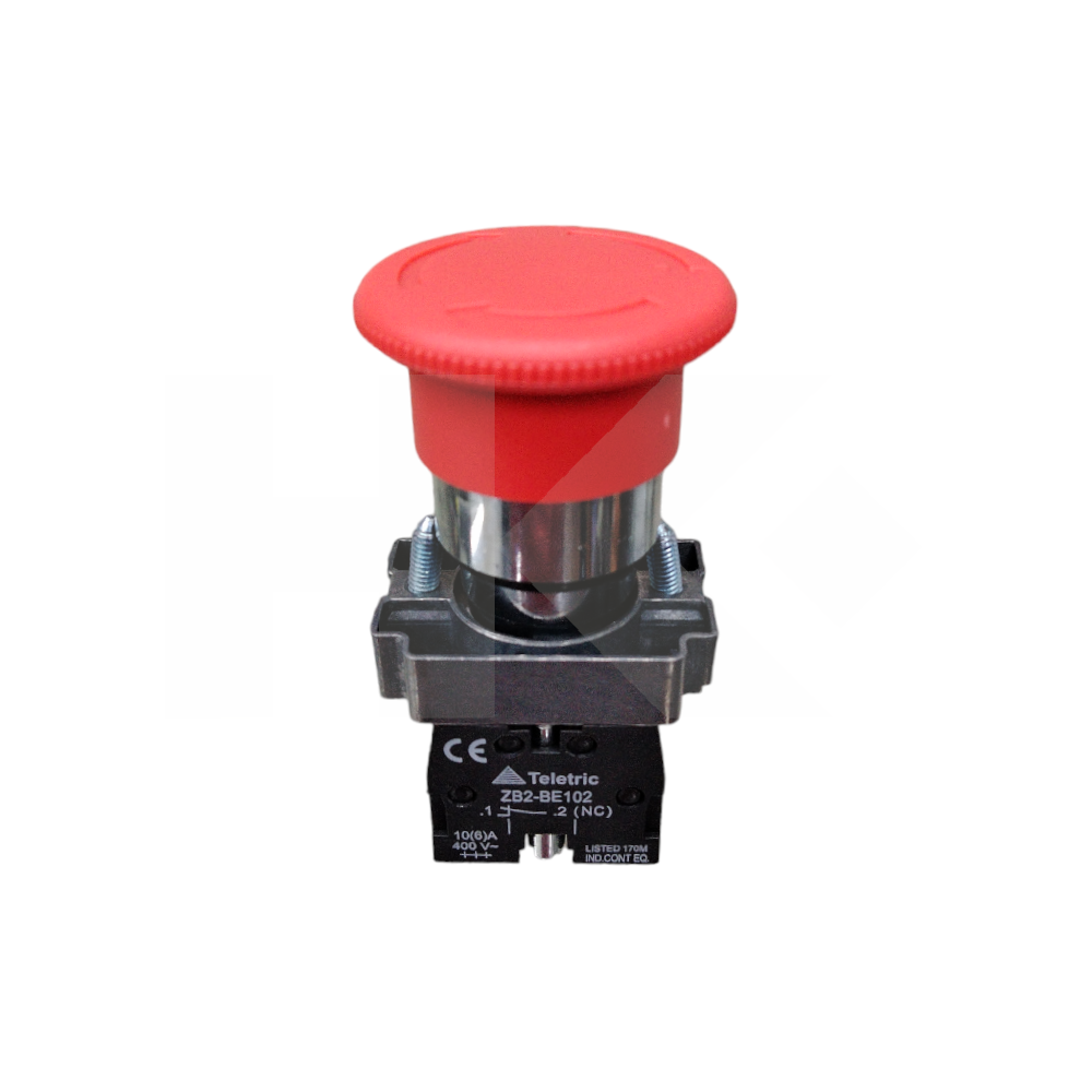 PULSADOR IND. EMERGENCIA XB2-BS542 METAL. S/RETEN.