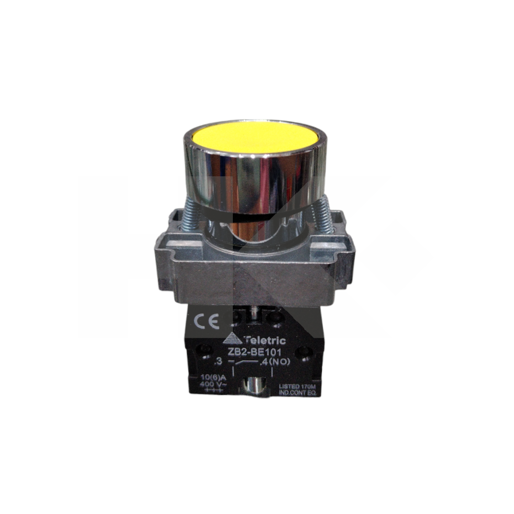 PULSADOR IND. TELETRIC XB2-BA51 METALICO AMARILLO