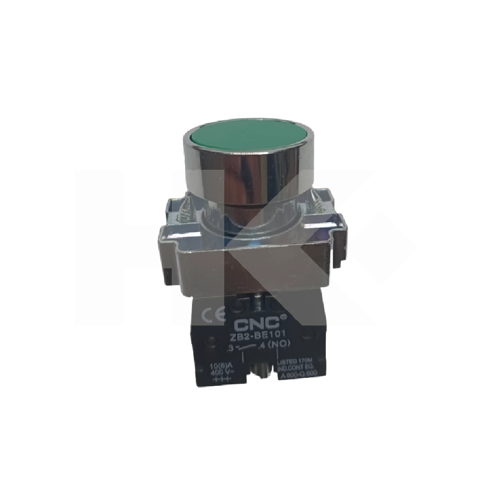 PULSADOR IND. BA31 METAL VERDE