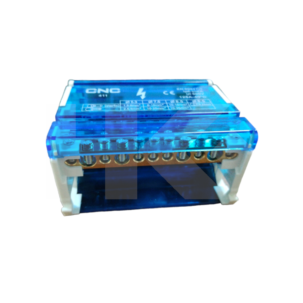REPARTIDOR UK411 TETRAPOLAR 4X11 CONTACTOS 100AMP