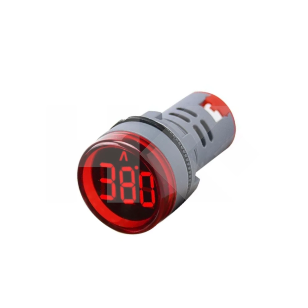 VOLTIMETRO 20 - 500VAC 22MM ROJO TIPO PILOTO