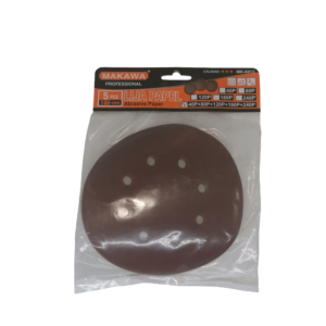 LIJA DE VELKRO PARA PULIR 180MM SET 5 PIEZAS MAKAWA