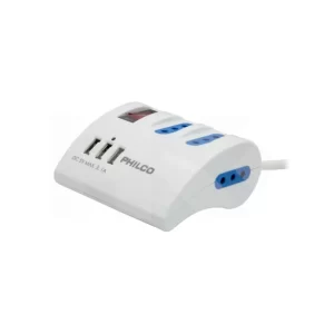 ALARGADOR TRIPLE ESCRITORIO+3USB CON INTERR BLANCO