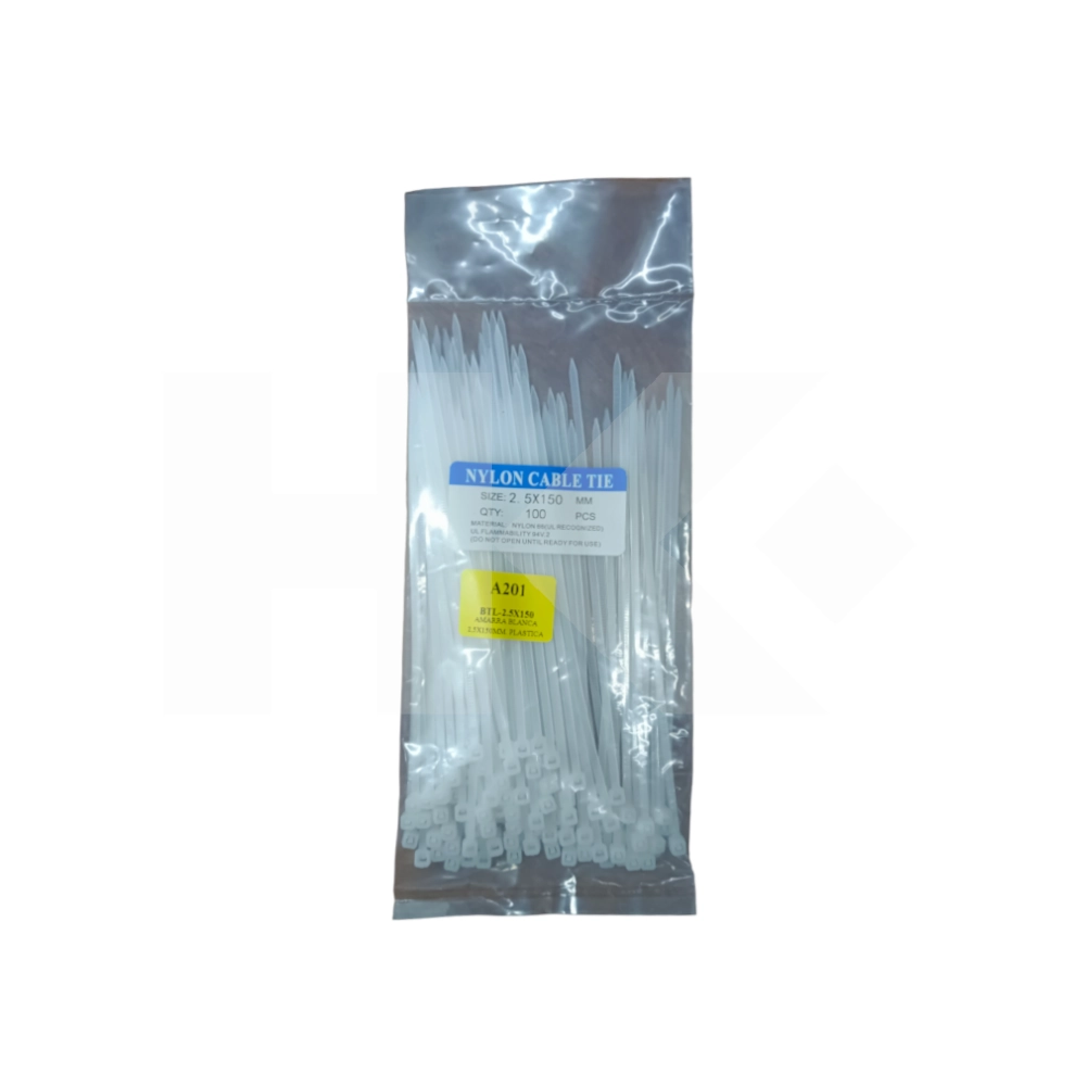 AMARRA BLANCA 2.5X150MM. PLASTICA