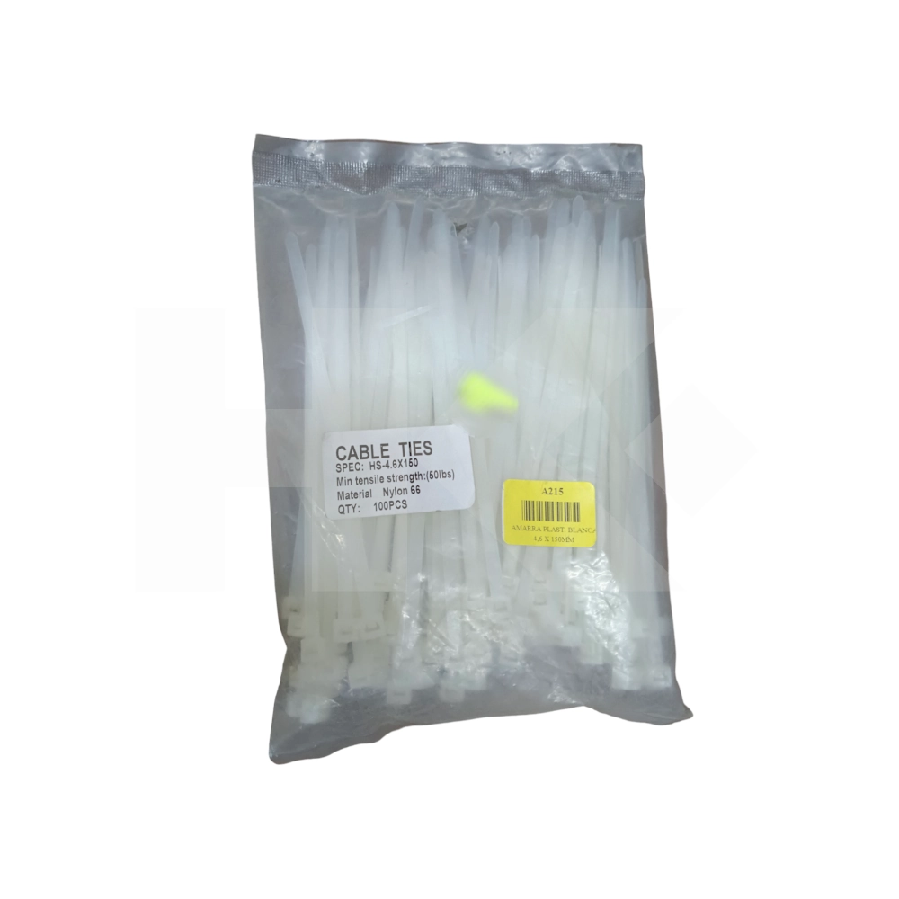 AMARRA BLANCA 4.6X150MM. PLASTICA