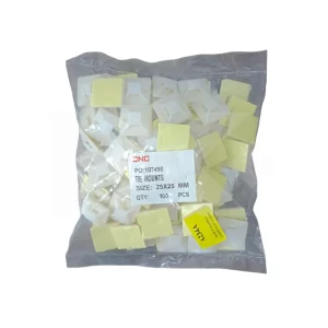 BASE PARA AMARRA ADHESIVA 25 X 25MM BLANCA