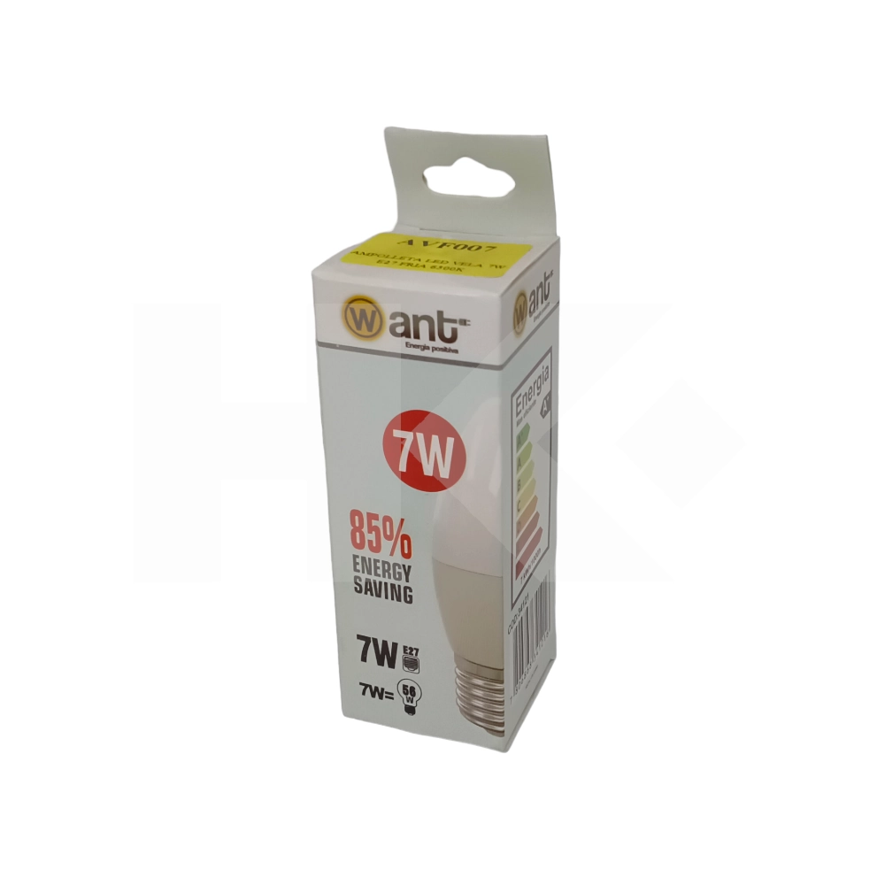 AMPOLLETA LED VELA 7W E27 FRIA 6500K