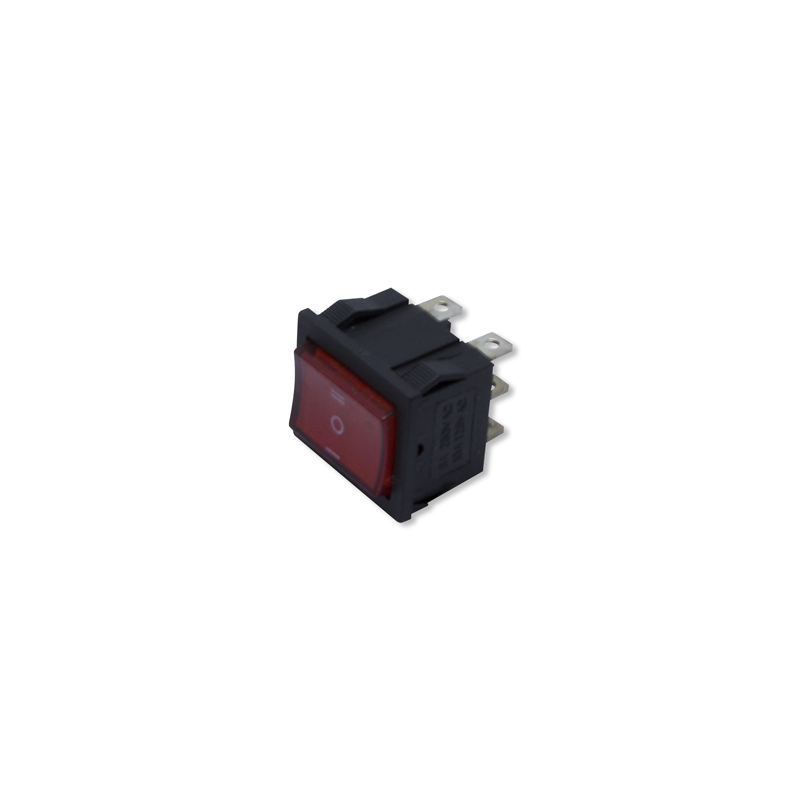INTERRUPTOR MODULAR ON-OFF-ON 6A 250VAC 6 PIN BOTON ROJO (MRS203)