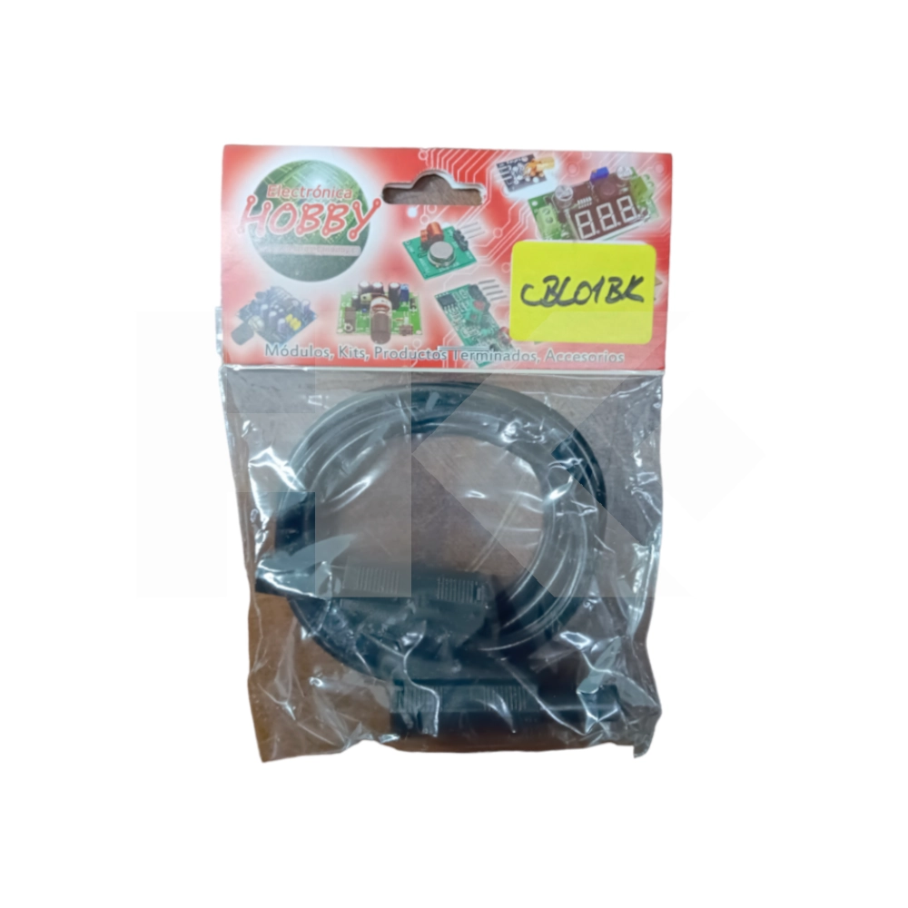 CABLE BANANA 4MM X 2 LABORATORIO 1MT. NEGRO