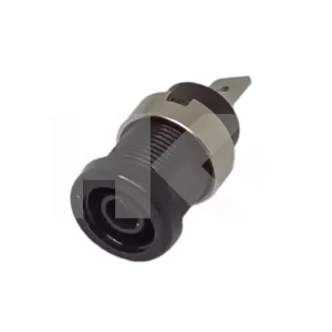 BORNE PARA BANANA 4MM PLASTICO NEGRO CON TUERCA