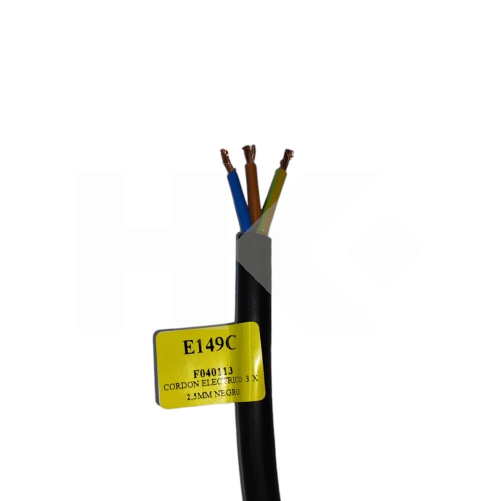 CORDON ELECTRICO 3 X 2.5MM NEGRO