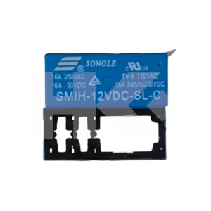RELE RECTANGULAR 12VDC. 1 VIA 16AMP. 8 PINES AZUL