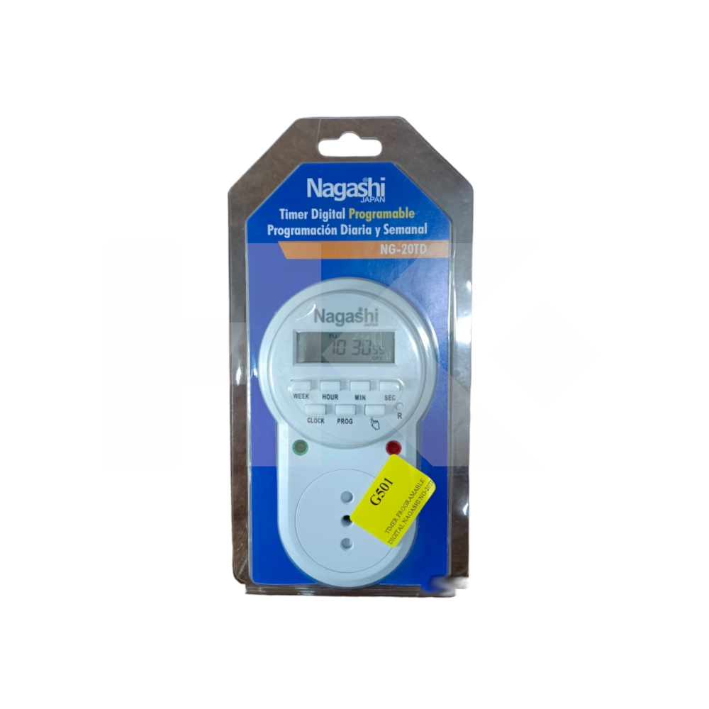TIMER PROGRAMABLE DIGITAL NAGASHI NG-20TD 230V 50HZ 10A