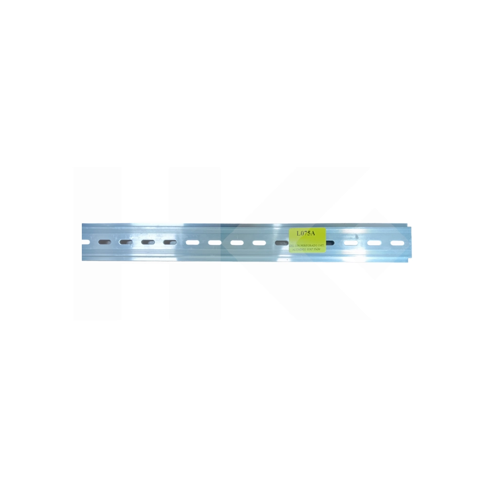 RIEL DIN PERFORADO 1MT. ALUMINIO 35X7.5MM