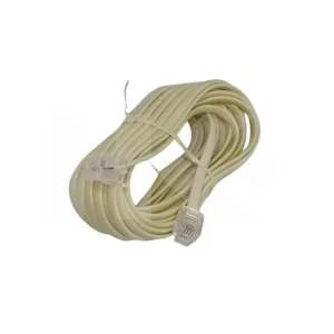 CABLE TELEFONICO RJ-11 4.5MTS. 4 P MARFIL