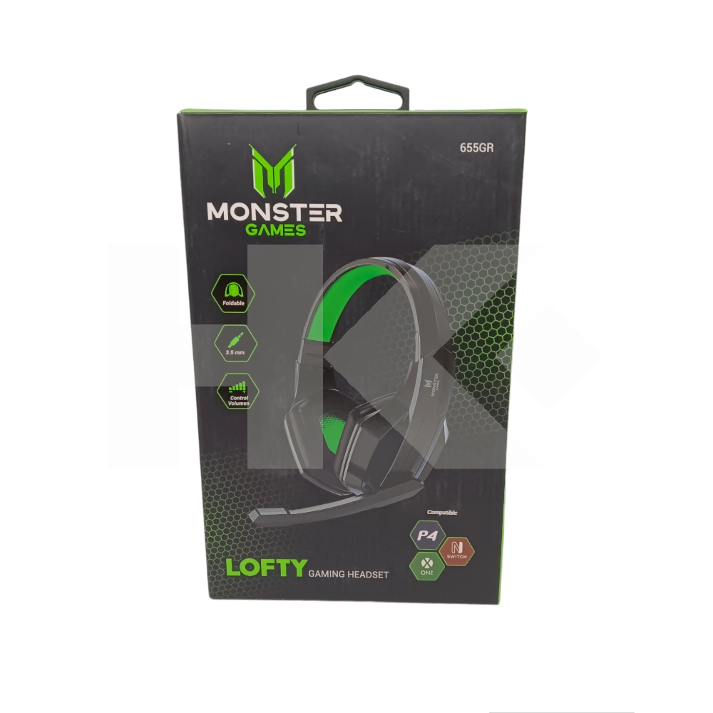 AUDIFONO GAMER VERDE LOFTY MONSTER