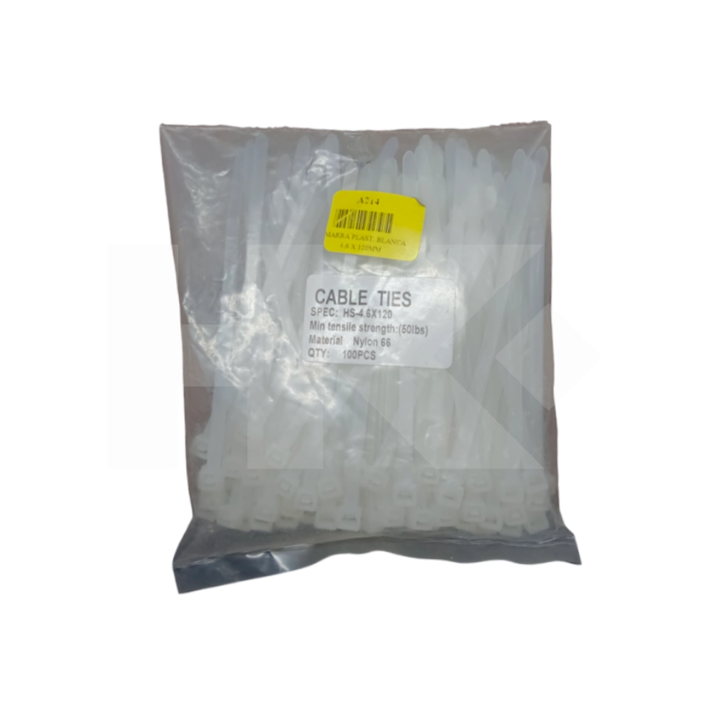 AMARRA BLANCA 4.6X120MM. PLASTICA