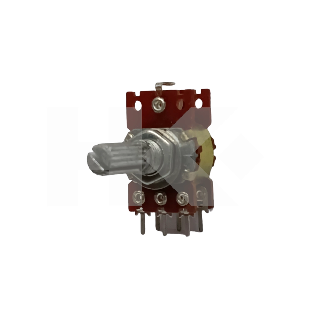 POTENCIOMETRO 17MM ESTRIADO 17MM 20KB STEREO CON IMPR. CON TAPS