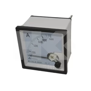 AMPERIMETRO ANALOGO 0 A 800-1600A AC 5A 72X72MM
