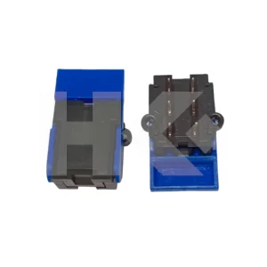 PULSADOR PALANCA BOTON AZUL 6 PIN