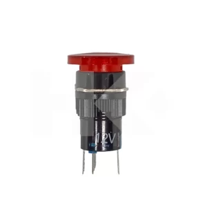 PULSADOR PLASTICO REDONDO BOTON ROJO 12V (SW3326)