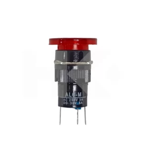 PULSADOR PLASTICO REDONDO BOTON ROJO 120V (SW3327)