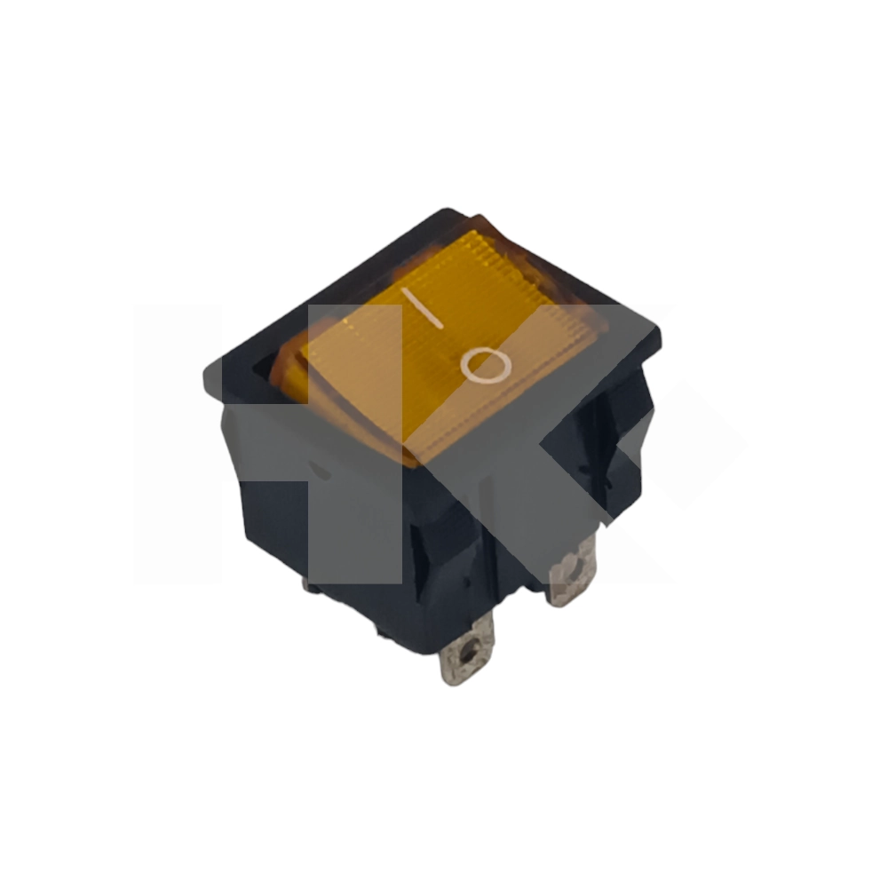 INTERRUPTOR MODULAR ON-OFF 6A 250VAC 6 PIN CON LUZ AMARILLA (MIRS202