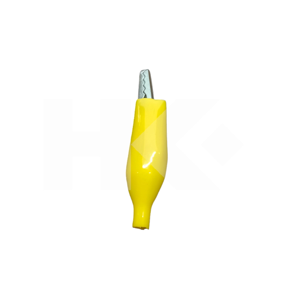 CLIPS 40MM CON FORRO PLASTICO AMARILLO