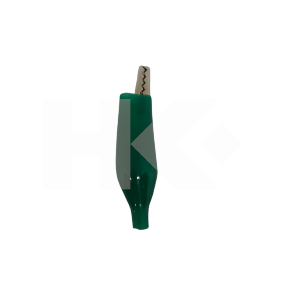 CLIPS 40MM CON FORRO PLASTICO VERDE