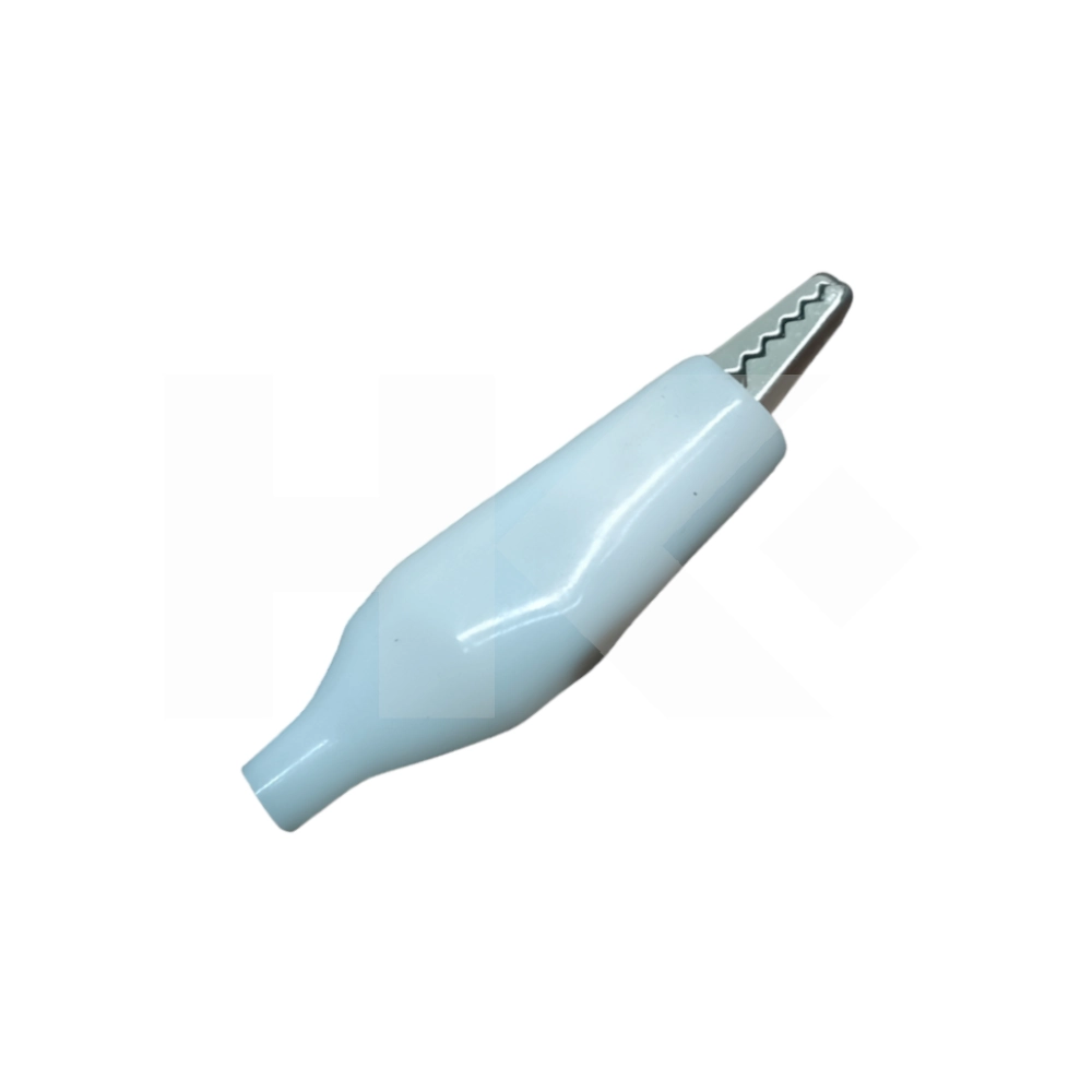 CLIPS 50MM CON FORRO PLASTICO BLANCO