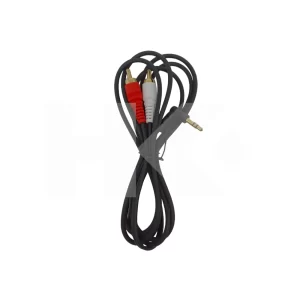 CABLE 3.5MM ST. MACHO EN ANGULO A 2 RCA MACHO 1.8 MT.