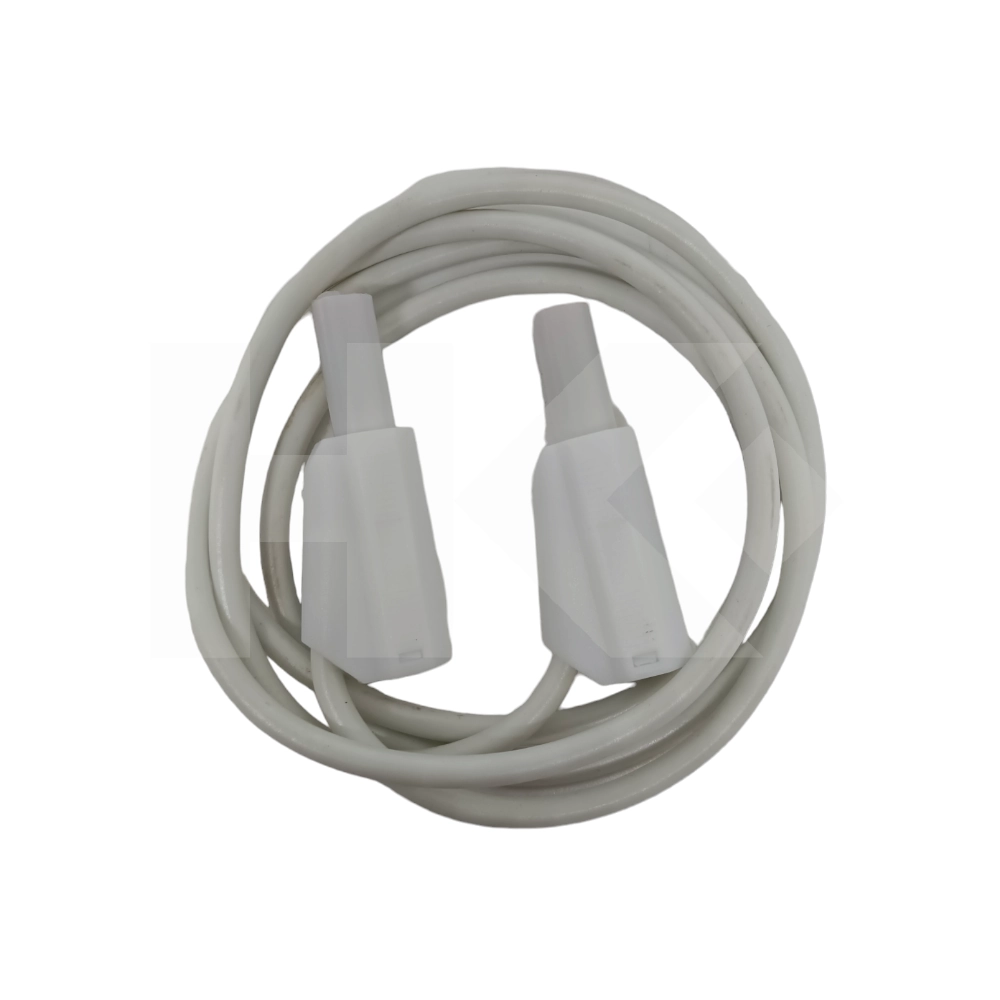 CABLE BANANA 4MM X 2 LABORATORIO 1MT. BLANCO
