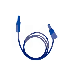 CABLE BANANA 4MM X 2 LABORATORIO 1MT. AZUL