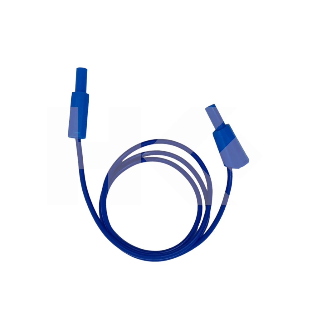 CABLE BANANA 4MM X 2 LABORATORIO 1MT. AZUL
